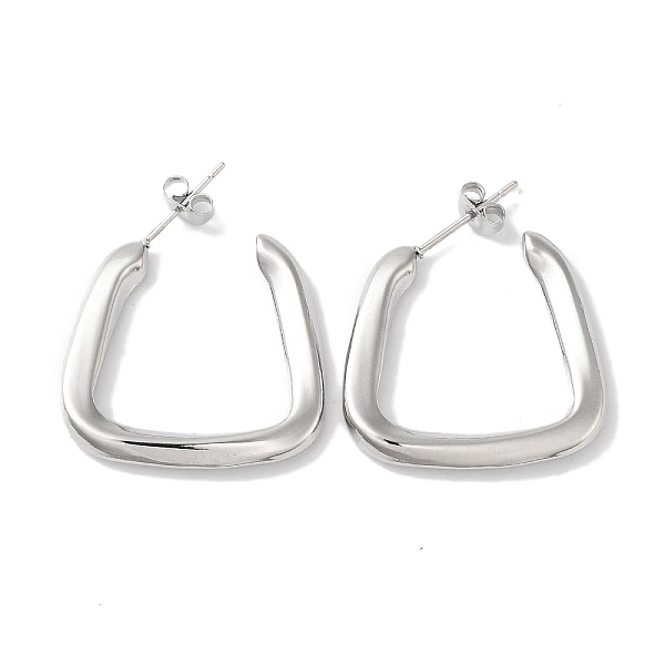 

PandaHall Triangle 304 Stainless Steel Stud Earrings for Women, Stainless Steel Color, 28.5x3mm 304 Stainless Steel Triangle
