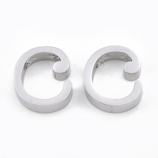 

PandaHall 304 Stainless Steel Pendants, Stainless Steel Color, Letter, Letter.C, 12x11x3mm, Hole: 1.8mm 304 Stainless Steel Letter C