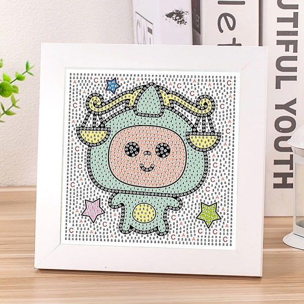

PandaHall Constellations DIY Diamond Painting Kits, Including Canvas Bag, Resin Rhinestones, Pen, Tray & Glue Clay, Libra, 180x139x8mm Resin...