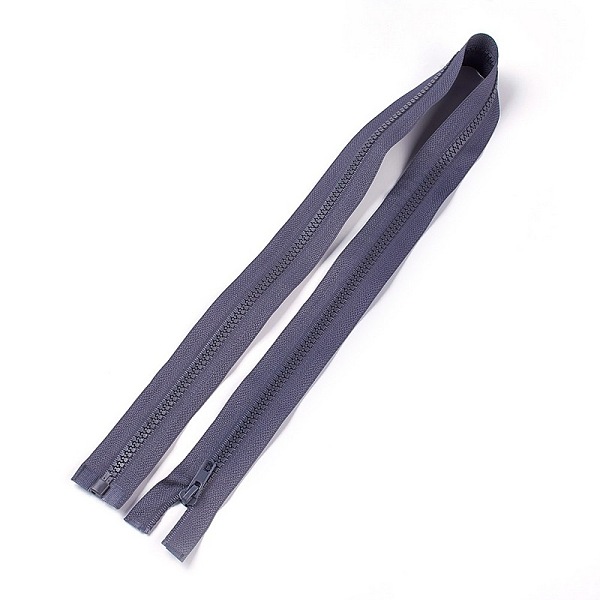 

PandaHall Garment Accessories, Nylon and Resin Zipper, with Alloy Zipper Puller, Zip-fastener Components, Slate Gray, 77.5x3.3cm Nylon Gray