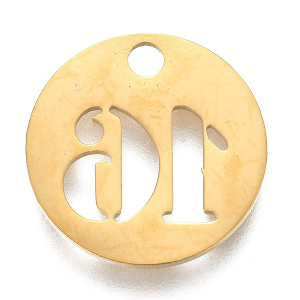 

PandaHall 304 Stainless Steel Pendants, Cut-Out, Hollow, Flat Round with Number, Golden, Num.16, 19x1.5mm, Hole: 2.5mm Stainless Steel...