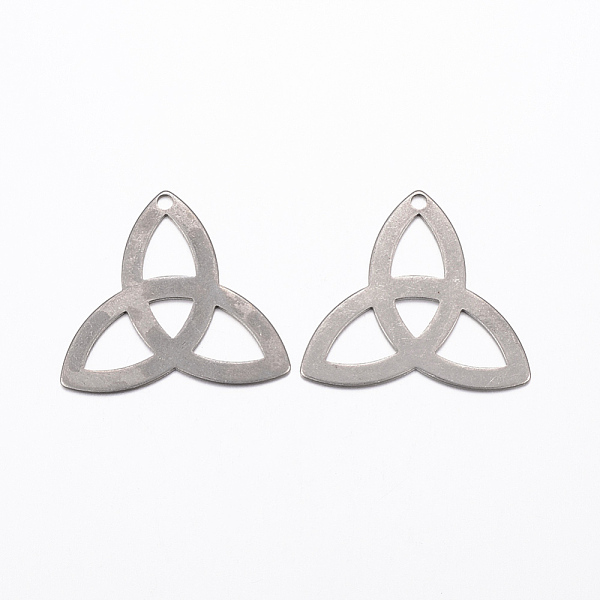 

PandaHall 201 Stainless Steel Pendants, Trinity Knot/Triquetra, Irish, Stainless Steel Color, 26x28x0.8mm, Hole: 2mm 304 Stainless Steel...