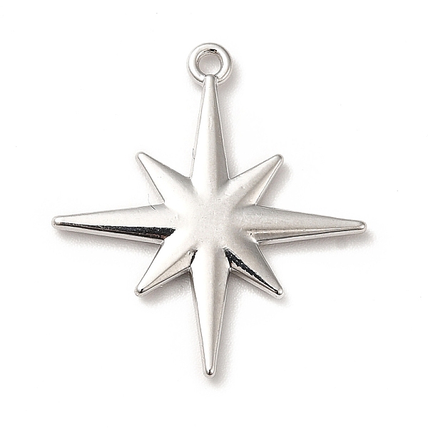 

PandaHall Rack Plating Alloy Pendants, Cadmium Free & Lead Free, Star Charms, Platinum, 24x21.5x2mm, Hole: 1.4mm Alloy Star