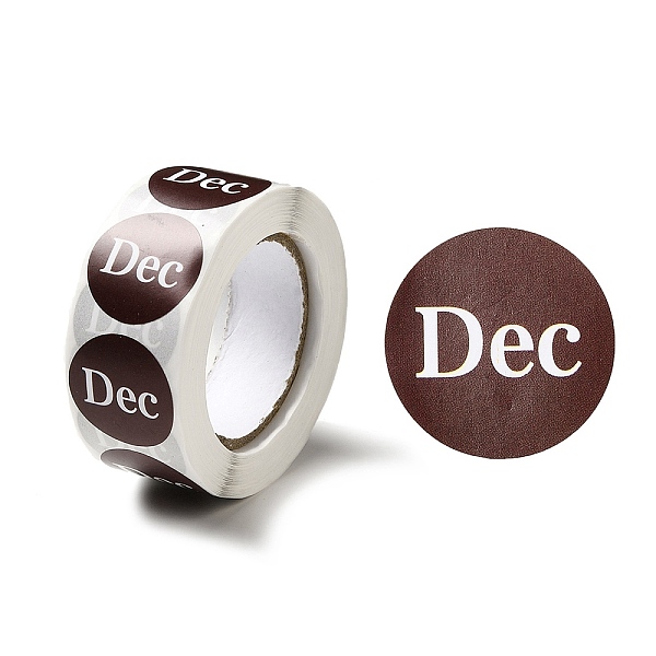 

PandaHall Paper Sticker Rolls, Round Dot Decals for DIY Scrapbooking, Craft, Coconut Brown, 25mm, about 500pcs/roll Paper Word
