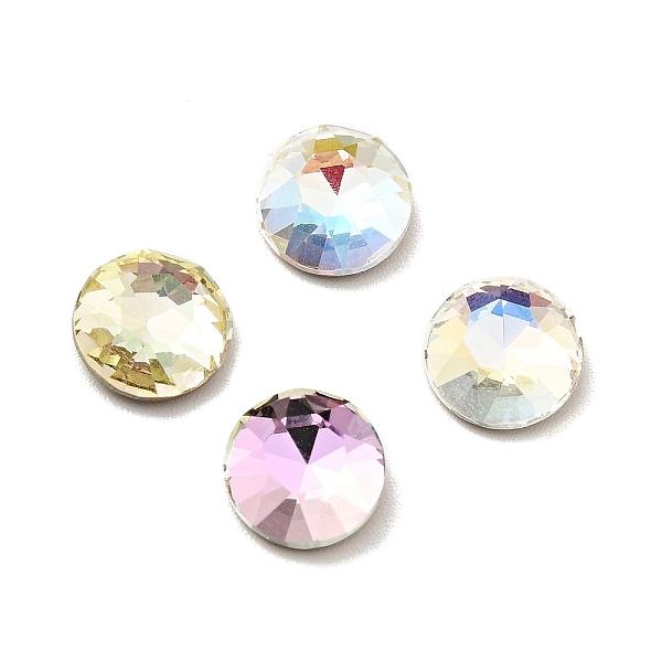 

PandaHall K9 Glass Rhinestone Cabochons, Flat Back & Back Plated, Faceted, Flat Round, Mixed Color, 8x3mm Glass Rhinestone Flat Round..., Multicolor