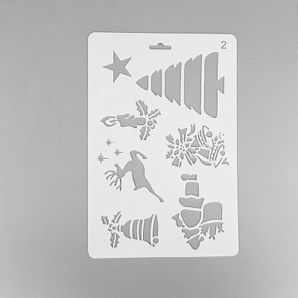 

PandaHall Creative Christmas Plastic Drawing Stencil, Hollow Hand Accounts Ruler Templat, For DIY Scrapbooking, White, 25.9x17.2cm Plastic...