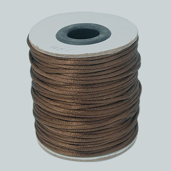 

PandaHall Nylon Cord, Satin Rattail Cord, for Beading Jewelry Making, Chinese Knotting, Saddle Brown, 2mm, about 50yards/roll(150 feet/roll)...