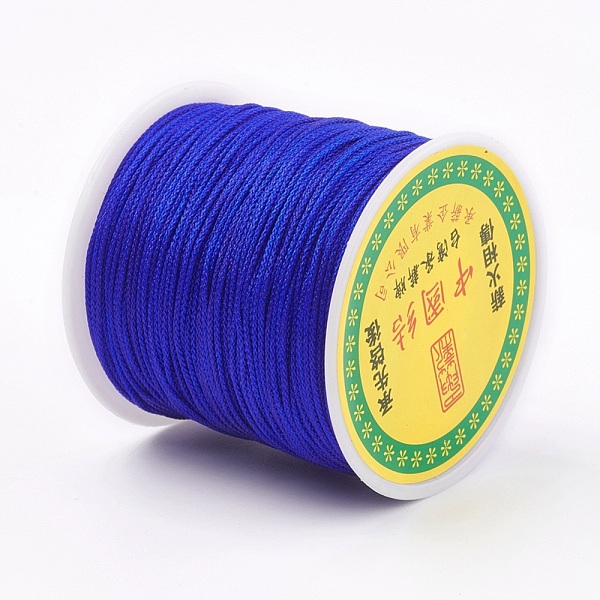 

PandaHall Polyester Cord, Blue, 0.8mm, about 87.48 yards(80m)/roll Polyester Blue