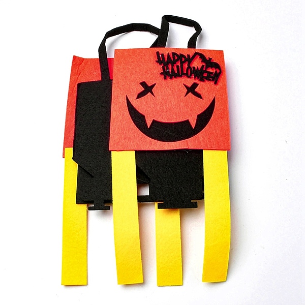 

PandaHall Devil Felt Halloween Candy Bags with Handles, Halloween Treat Gift Bag Party Favors for Kids, Yellow, 33x12.3x3.2cm Cloth Yellow
