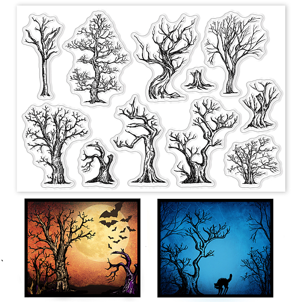 

PandaHall PVC Plastic Stamps, for DIY Scrapbooking, Photo Album Decorative, Cards Making, Stamp Sheets, Tree Pattern, 16x11x0.3cm Plastic...