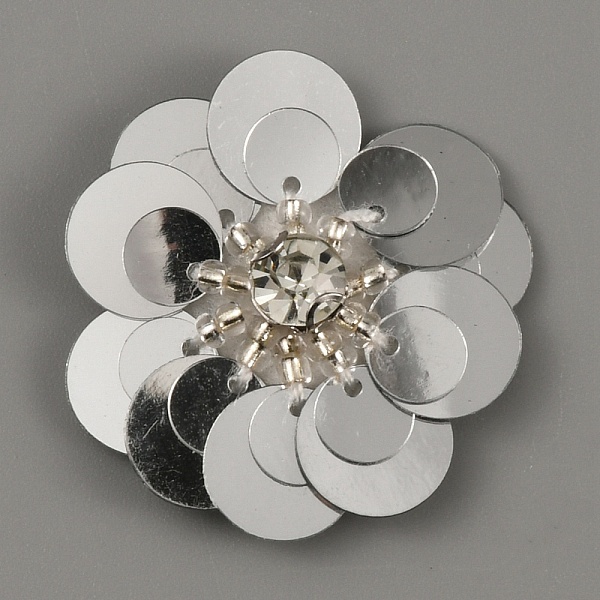 Appliques de perles en pvc en forme de fleur