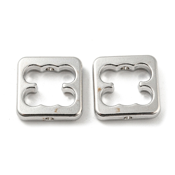 

PandaHall Rack Plating Alloy Beads, Lead Free & Cadmium Free & Nickel Free, Square, Platinum, 15x15x3.5mm, Hole: 1.6mm Alloy Square