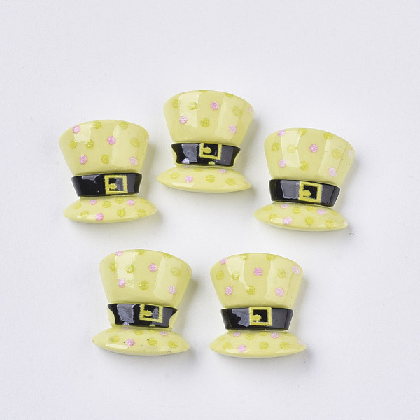 

PandaHall Resin Cabochons, Top Hat, Light Khaki, 16.5x15x8mm Resin Hat
