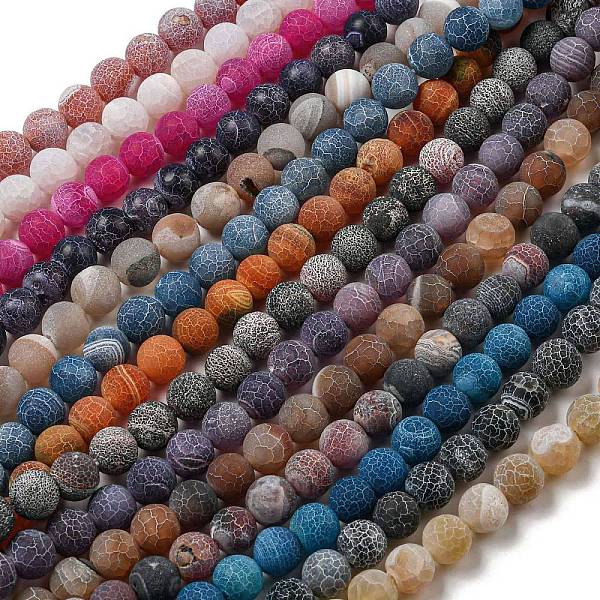 

PandaHall Natural Weathered Agate Beads Strands, Round, Dyed & Heated, Mixed Color, 12mm, Hole: 1.6mm, about 31pcs/strand, 14.76''(37.5cm)..., Multicolor