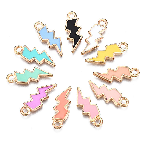 

PandaHall Alloy Enamel Pendants, Lightning Bolt, Light Gold, Mixed Color, 20x7x1.5mm, Hole: 2mm Alloy+Enamel Lightning Bolt Multicolor