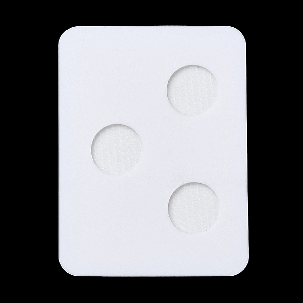 

PandaHall 3-Hole Acrylic Pearl Display Board Loose Beads Paste Board, with Adhesive Back, White, Rectangle, 5.95x4.45x0.1cm, Inner Size...