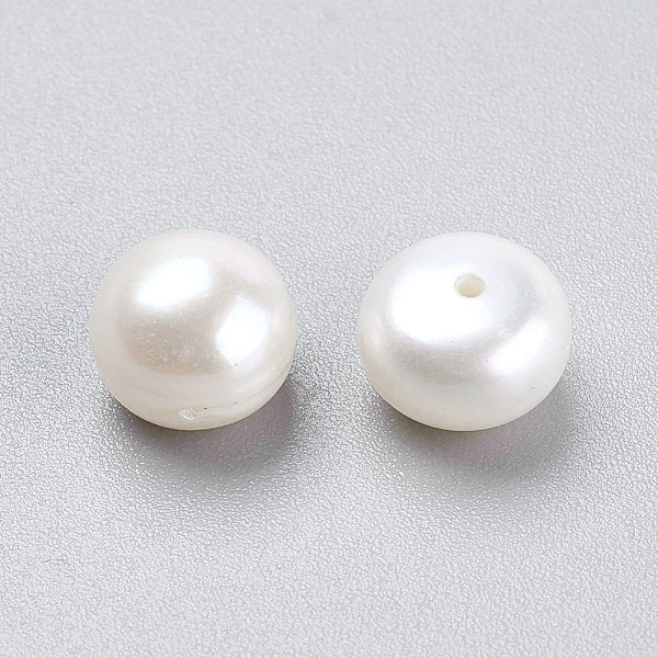 

PandaHall Grade AA Natural Cultured Freshwater Pearl Beads, Half Drilled Hole, Half Round, White, 7.5~8x5.5~6.5mm, Hole: 1mm Pearl Half...