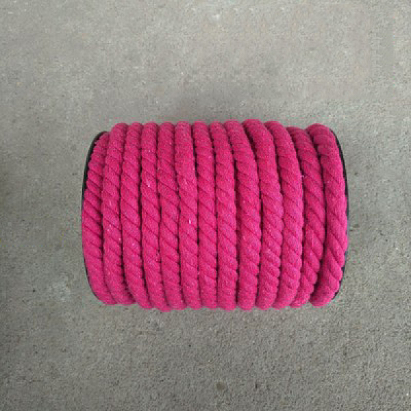 

PandaHall 3-Ply Macrame Cotton Cord, Twisted Cotton Rope, for Wall Hanging, Plant Hangers, Crafts and Wedding Decorations, Deep Pink, 12mm...