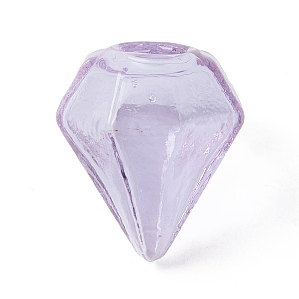 

PandaHall Handmade Blown Glass Bottles, for Glass Vial Pendants Making, Diamond, Thistle, 16~17x15~15.5x13.5~14.5mm, Hole: 2.5~5mm Glass..., Purple