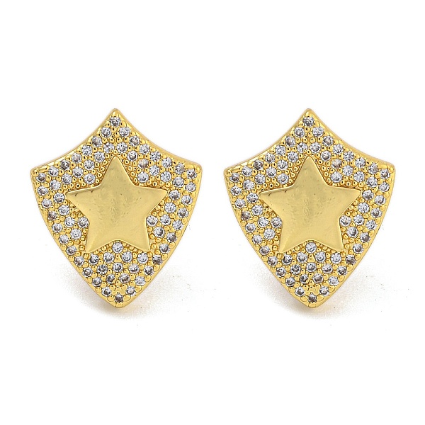 Teardrop Rack Plating Brass Micro Pave Clear Cubic Zirconia Stud Earrings