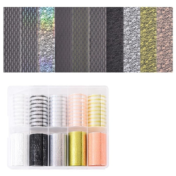 

PandaHall Nail Art Transfer Stickers, Nail Decals, DIY Nail Tips Decoration for Women, Word Pattern, Mixed Color, 40mm, about 1m/roll..., Multicolor