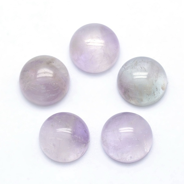 

PandaHall Natural Amethyst Cabochons, Half Round, 8x3.5~4mm Amethyst Half Round