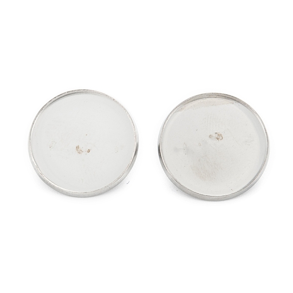 

PandaHall 304 Stainless Steel Brooch Cabochon Settings, Flat Round, Stainless Steel Color, 19.5x6mm, Inner Diameter: 18mm, Pin: 0.6mm 304...