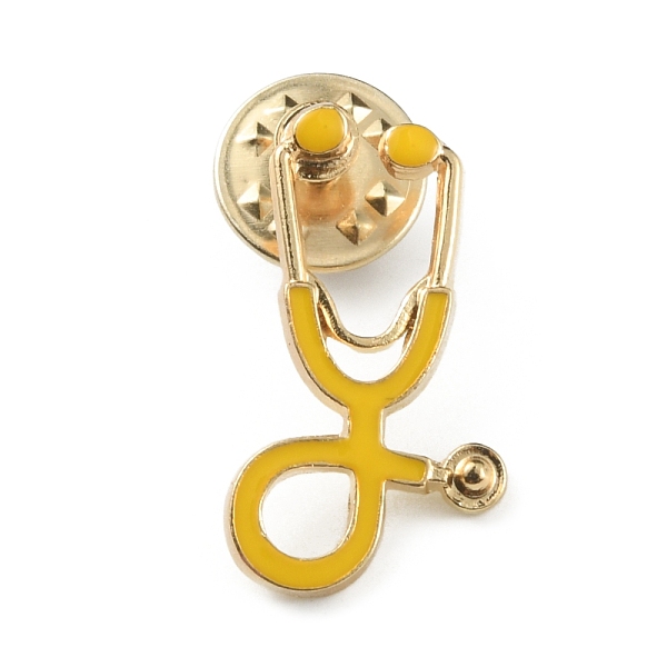 

PandaHall Medical Echometer Enamel Pin, Gold Plated Alloy Creative Badge for Backpack Clothes, Golden, 26x14.5x2mm Alloy+Enamel