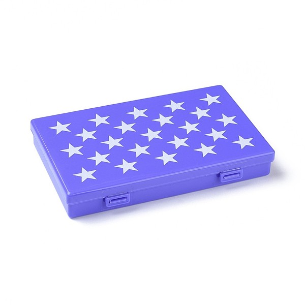 

PandaHall Printing Plastic Boxes, Bead Storage Containers, with Star Pattern, Rectangle, Blue Violet, 17.5x11.2x2.7cm Plastic Rectangle..., Purple