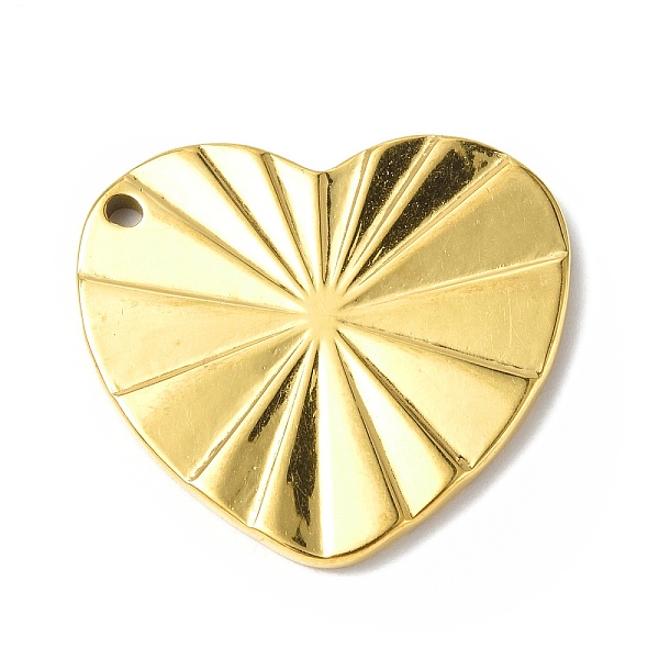 

PandaHall Ion Plating(IP) 304 Stainless Steel Pendants, Heart Charm, Golden, 22.5x25x2mm, Hole: 1.5mm 304 Stainless Steel Heart