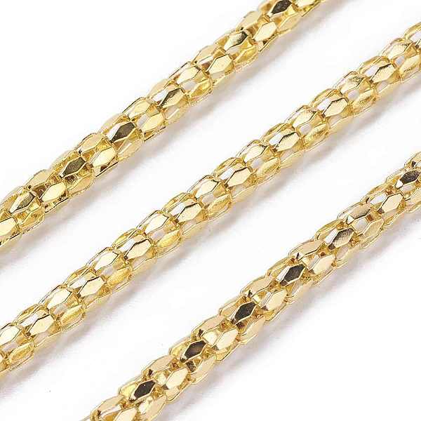 

PandaHall Iron Lantern Chains, Unwelded, with Spool, Golden, chain: 4.2mm thick, about 328.08 Feet(100m)/roll Iron