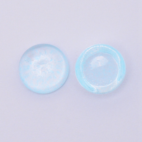 

PandaHall Czech Glass Cabochons, Half Round/Dome, Light Sky Blue, 10x5.5mm Glass Half Round Blue