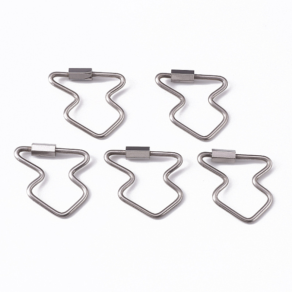 

PandaHall 304 Stainless Steel Screw Carabiner Lock Charms, for Necklaces Making, Fish, Stainless Steel Color, 26.5x25x4mm, Screw: 4x8mm 304...