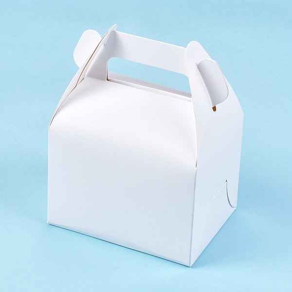 PandaHall Foldable Kraft Paper Box, Gift Packing Box, Bakery Cake Cupcake Box Container, Rectangle, White, Unfold: 42.7x22.5x0.03cm...