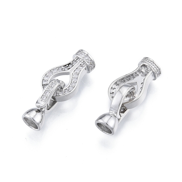 

PandaHall Brass Fold Over Clasps, with Crystal Rhinestone Findings, Real Platinum Plated, Clasp: 13.5x7.5x5.5mm, Inner Diameter: 3.8x1.2mm..., Clear