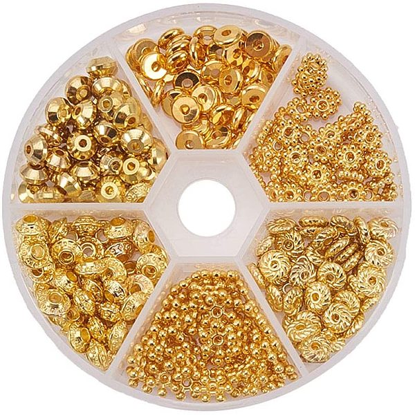 

PandaHall Spacer Beads, Mixed Shapes, Golden, 80x20mm Alloy Mixed Shapes