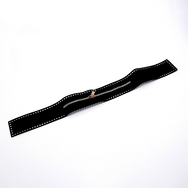 

PandaHall Nylon Zipper with Brass Finding, Black, 54.2x5.7x0.25cm, Hole: 4x4mm Nylon Black