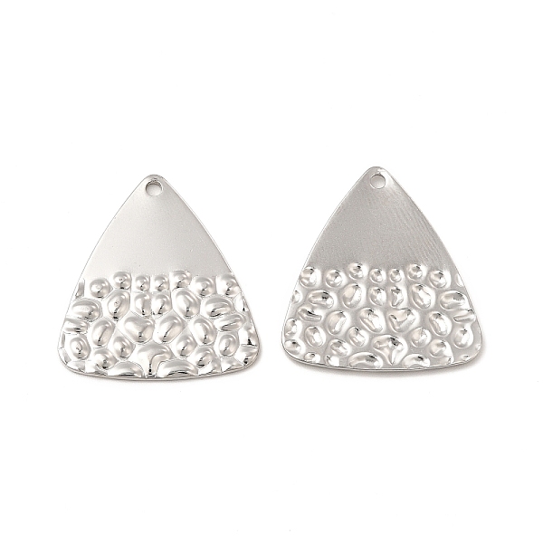 

PandaHall 304 Stainless Steel Pendants, Triangle Charm, Stainless Steel Color, 25.5x13x1mm, Hole: 1.6mm 304 Stainless Steel Triangle