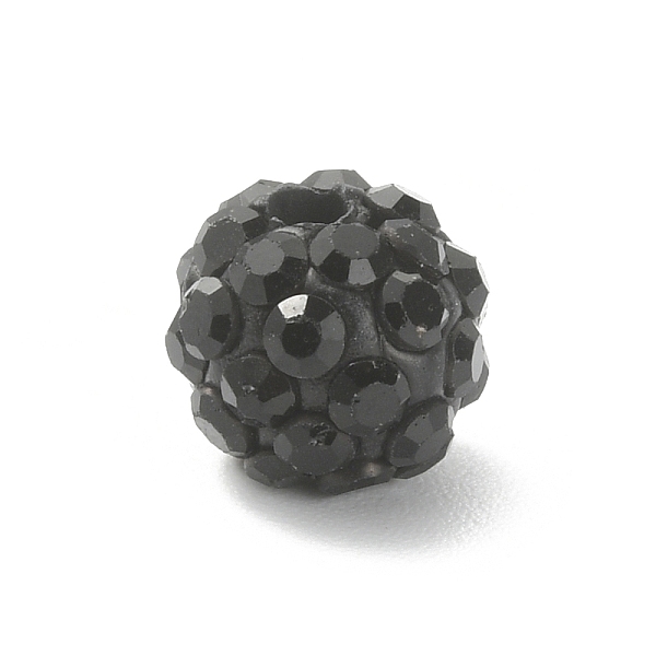 

PandaHall Rhinestone Pave Disco Ball Beads, Polymer Clay Rhinestone Beads, Round, Jet, 8mm, Hole: 1.8mm Polymer Clay+Glass Rhinestone Round..., Black