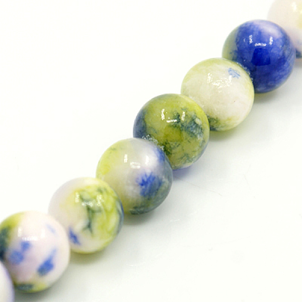 

PandaHall Natural Persian Jade Beads Strands, Dyed, Round, Light Khaki, 6mm, Hole: 1mm, about 62pcs/strand, 16 inch Persian Jade Round