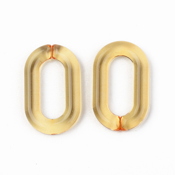 

PandaHall Transparent Acrylic Linking Rings, Quick Link Connectors, for Cable Chains Making, Unwelded, Oval, Light Khaki, 27x16.5x4.5mm...