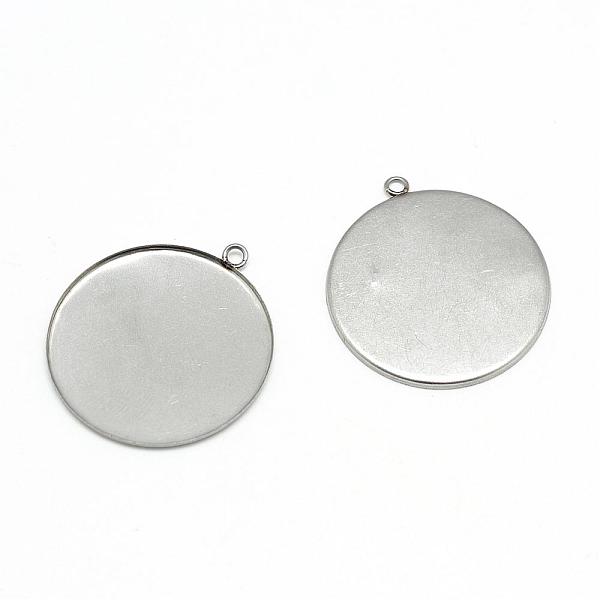 

PandaHall 304 Stainless Steel Pendant Cabochon Settings, Plain Edge Bezel Cups, Flat Round, Stainless Steel Color, Tray: 20mm, 26.5x21.5x2mm...