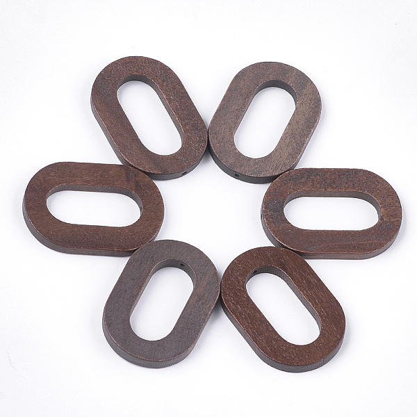 

PandaHall Painted Wood Pendants, Oval, Coconut Brown, 36x25x3.5~4mm, Hole: 1.2mm Wood Oval Brown