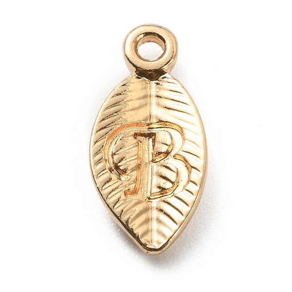 

PandaHall Alloy Pendants, Leaf with Letter Charm, Light Gold, Letter.B, 15.5x7.5x2.5mm, Hole: 1.5mm Alloy Letter B