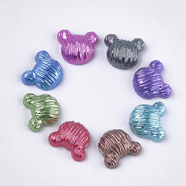 

PandaHall Resin Cabochons, Bear, Mixed Color, 11x13x5mm Resin Bear Multicolor
