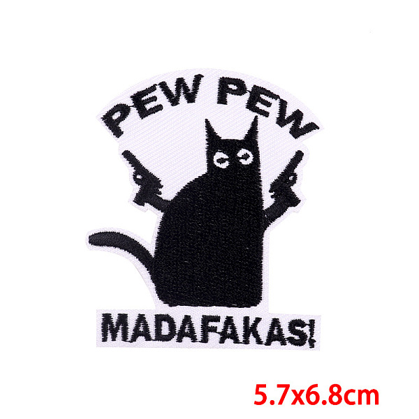 

PandaHall Animal Theme Computerized Embroidery Cloth Iron on/Sew on Patches, Costume Accessories, Word, 68x57mm Cloth Word