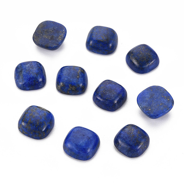 

PandaHall Natural Lapis Lazuli Cabochons, Square, 10~11.5x9.5~11x4.5~5.5mm Lapis Lazuli Square