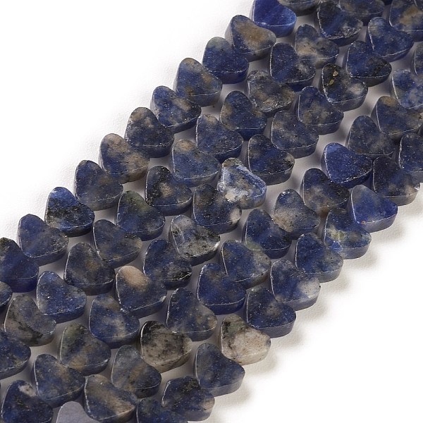 

PandaHall Natural Sodalite Beads Strands, Heart, 7~7.5mm, Hole: 0.6mm, about 62pcs/strand, 14.80''~15''(37.6~38.1cm) Sodalite Heart