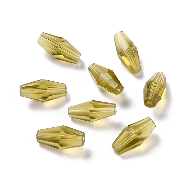 

PandaHall Transparent Glass Beads, Faceted, Bicone, Light Khaki, 8x4mm, Hole: 1mm Glass Bicone
