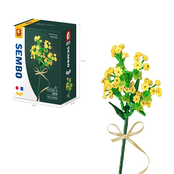 

PandaHall Yellow Warbler Potted Flowers Building Blocks, with Riband, DIY Artificial Bouquet Building Bricks Toy for Kids, Yellow...